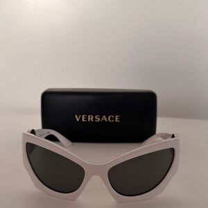 Versace Black and White Cat-Eye Sunglasses